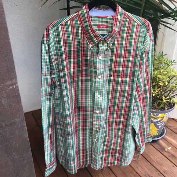 Izod Other - IZOD | Men's Button Down Plaid Shirt - XL